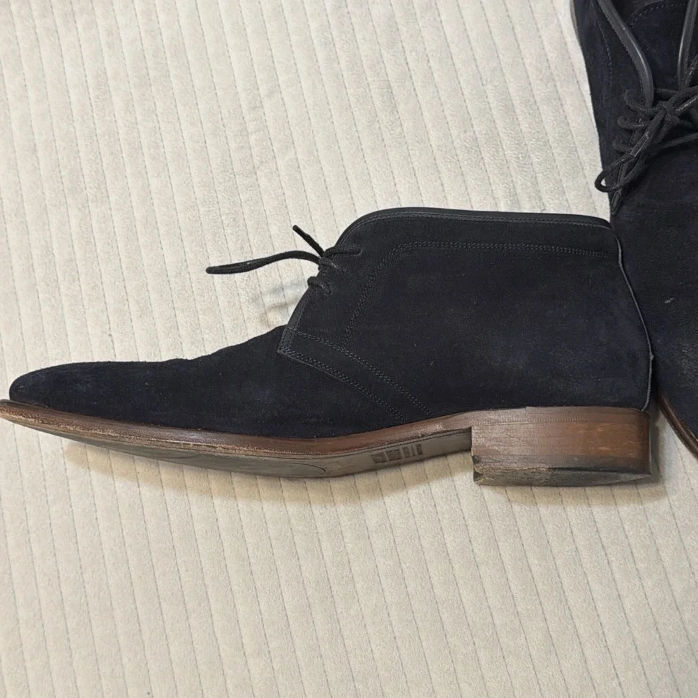 Johnston and Murphy Copeland Chukka blue suede made in italy 11M